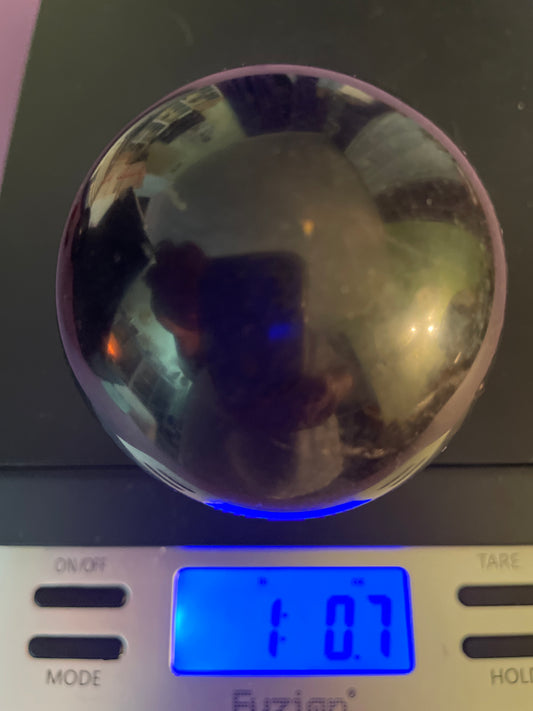 Black Tourmaline sphere weighs just over 1 pound