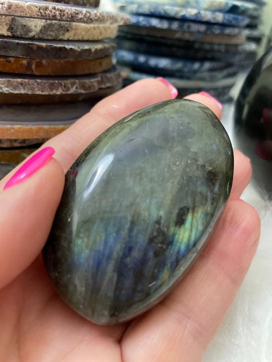 Labradorite Palm Stone Large