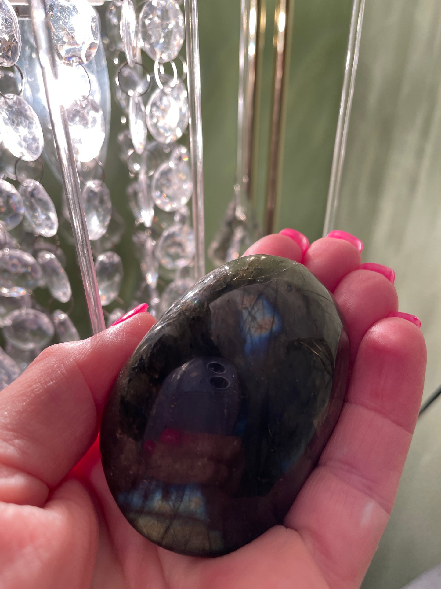 Labradorite Palm Stone Large